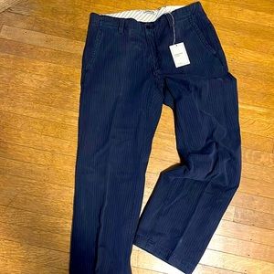 Express men Producer Chino 33x32 Vintage 2005 NWT boot leg blue stripe